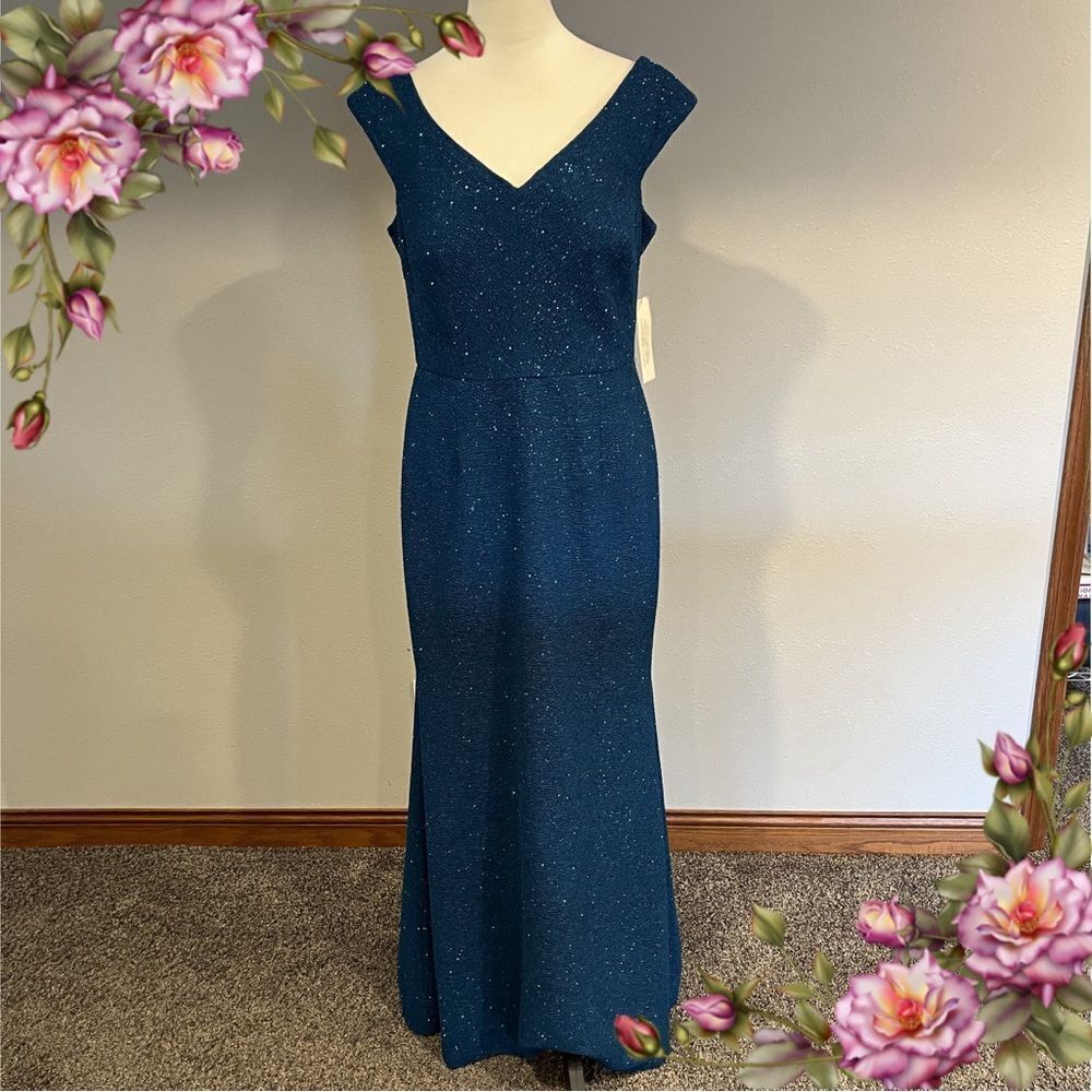 Eliza J fit & flare size 12 teal gown. NWT‎